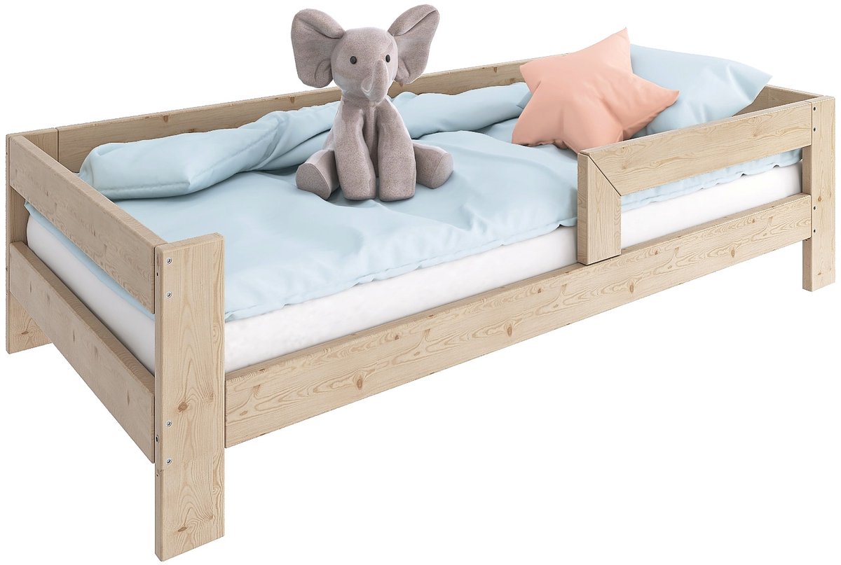 Need Sleep - Peuterbed met Valbeveiliging - Montessori Kinderbed Hout - Inclusief Lattenbodem - 80x160 cm