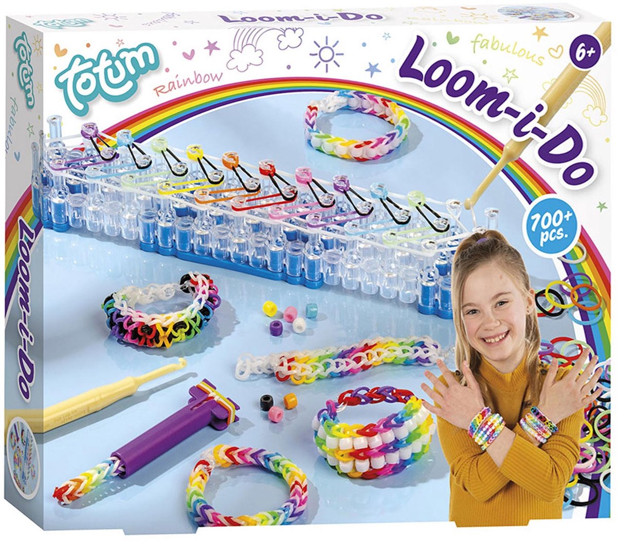 Totum Looming armbandjes maken | Loom I do knutselset incl. tool loom elastiekjes
