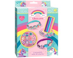 Totum Unicorn 3 schuif armbandjes maken met 18 bedels - knutselset - speelgoed meisjes en jongens vanaf 3 jaar Totum Unicorn 3 schuif armbandjes maken met 18 bedels - knutselset - speelgoed meisjes en jongens vanaf 3 jaar