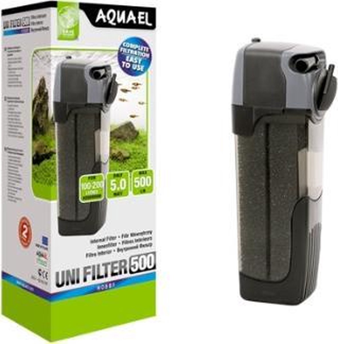 Aquael Unifilter 500 UV - Binnenfilter met UV-lamp, 100-200 liter thumbnail 3
