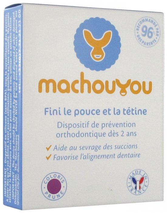 Machouyou - Stoppen met de Speen of Duimen | Paars | Medisch mondstuk | Kinderen van 2-6 jaar