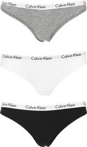 Calvin Klein dames slips (3-pack) - zwart - wit en grijs -  Maat: L