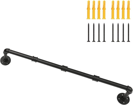 TYJ008H-4, 4 stuks 40 cm industriële pijp kledingstang, multifunctionele