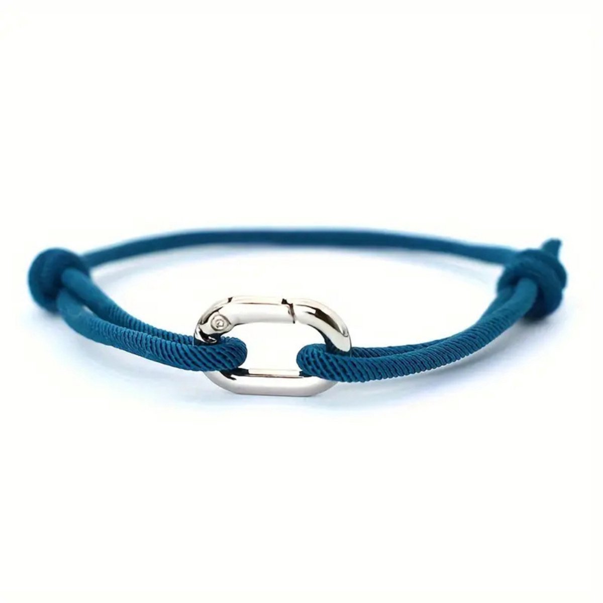 Livano Armband - Staal - Nep Zilver - Heren - Blauw
