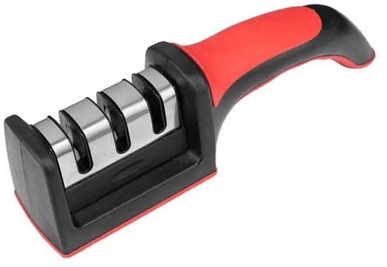 Aiguiseur de couteaux BBQBuddies - Aiguiseur de Couteaux - Aiguiseur à tirer - Aiguiseur de cuisine - Aiguiseur de couteaux dentelé - Antidérapant