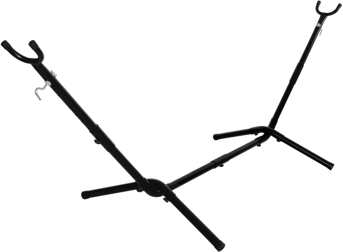 Springos Hangmatstandaard | Eenvoudige Montage | Weerbestendig | 270 x 99 cm | Metaal | Zwart