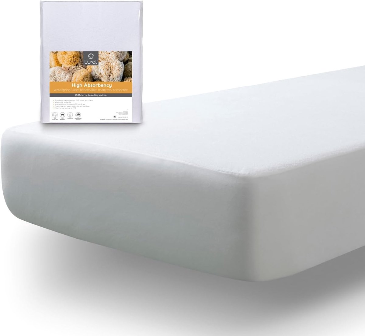Matrasbeschermer - Molton hoeslaken - Matras beschermen - Waterdicht en ademend - 80x200 cm - Wit