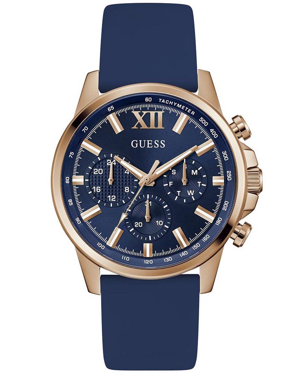 Guess Walker GW0913G1 Horloge - Siliconen - Blauw - Ø 44 mm