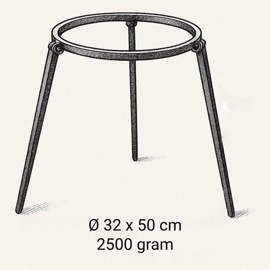 MAYSTERNYA Driepoot Barbecue - Ø 32 cm - Haardvuur Accessoires - Buitenkeuken - Vuurschaal - Tripod - Zwart van MAYSTERNYA — afbeelding 5
