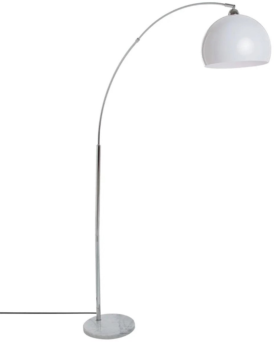 Atmosphera staande Booglamp Luzano - metaal - wit - H185 cm - Designlamp - Vloerlamp