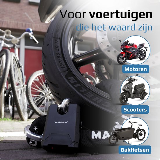 Maxx-Locks Gore - Motorslot ART 5 - Kettingslot voor Scooter en Motor - Art5 Slot met Gehard Stalen Schakels - 120cm