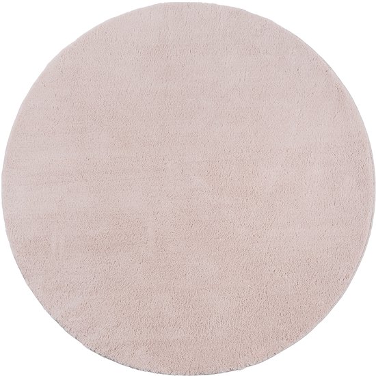 the carpet RELAX – Extra Zacht & Wasbaar Vloerkleed tot 30°C met Antislip Onderzijde – Fluweelachtige Structuur – Voor Slaapkamer of Woonkamer – Roze, rond 120 cm