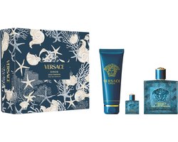 Versace Eros Pour Homme Giftset 255 ml - Edp Spray 100ml/B&S Gel 150ml/Edp Spray 5ml