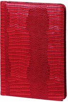 2400-62 Alpstein schrijfmap met rits gloss croco rood