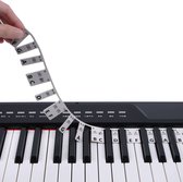 Siliconen Piano Stickers Afneembaar - 88 Toetsen - Keyboard Stickers - Herbruikbaar - Zwart