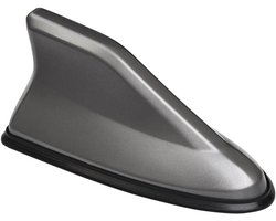 Haaienvin-antenne - Am/Fm signaaldecoratie voor auto SUV vrachtwagen (grijs)