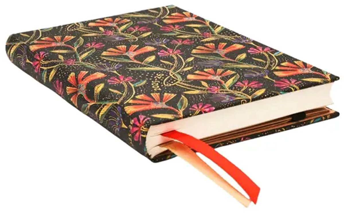 2026 Wild Flowers (playful Creations) Mini 18-month Horizontal Hardcover Flexi Dayplanner 2025-2026 (elastic Band Closure)
