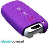 Autosleutel Hoesje geschikt voor Hyundai - SleutelCover - Silicone Autosleutel Cover - Sleutelhoesje Paars