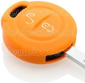 Autosleutel Hoesje geschikt voor Mitsubishi - SleutelCover - Silicone Autosleutel Cover - Sleutelhoesje Oranje