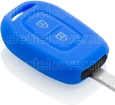Autosleutel Hoesje geschikt voor Dacia - SleutelCover - Silicone Autosleutel Cover - Sleutelhoesje Blauw