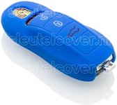 Porsche SleutelCover - Blauw / Silicone sleutelhoesje / beschermhoesje autosleutel