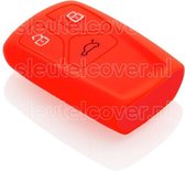 Autosleutel Hoesje geschikt voor Audi - SleutelCover - Silicone Autosleutel Cover - Sleutelhoesje Rood