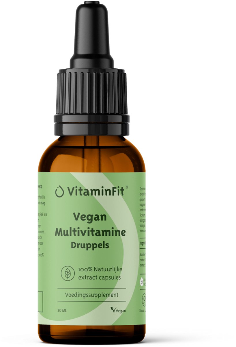 Goedkoopste VitaminFit Vegan Multivitamine Druppels - 100 Natuurlijk & Plantaardig - Vloeibaar - 30 ML