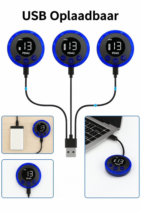 Stimulateur Abdominal électrique - 6 Modes, 19 Niveaux - Ceinture EMS Pour Abdominaux, Cuisses, Hanches