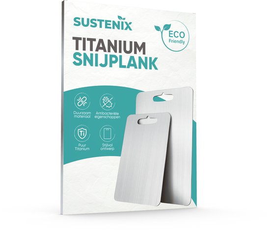 Sustenix Titanium Snijplank - 46cm*30cm - Titanium Snijplankenset - 100% Titanium - Snijplank - Duurzaam - Titanium Snijplank
