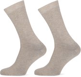 Basset Bamboe - Unisex Sokken - 4-pack - Beige - Maat 43/46