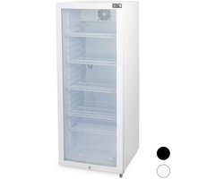 HCB® - Professionele Horeca Glasdeur koelkast - 248 liter - Wit - 230V - Koeling met glazen deur - Flessenkoelkast - Drankenkoelkast - 56x54x140.7 cm (DxBxH) - 52 kg - Frigo - 5110