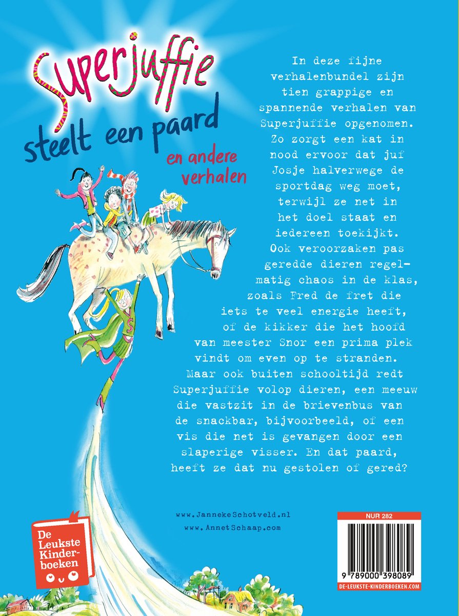 Superjuffie - Superjuffie steelt een paard - back cover