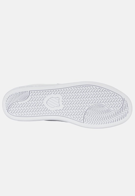 Witte K-Swiss sneaker zool met K-Swiss logo patroon.