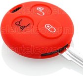 Autosleutel Hoesje geschikt voor Smart - SleutelCover - Silicone Autosleutel Cover - Sleutelhoesje Rood