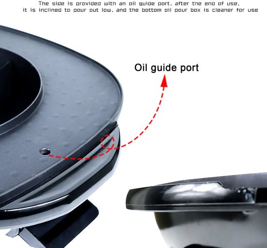 Hotpot Pan - Chinese Fondue - Korean Barbecue - Met Grill - 2 in 1 - Elektrisch - Zwart — afbeelding 3