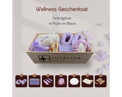 Wellness Giftset in cadeauverpakking. Lutalica geschenkset bevat spa-accessoires en Marseillaise lavendel zeep
