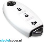 Nissan SleutelCover - Wit / Silicone sleutelhoesje / beschermhoesje autosleutel