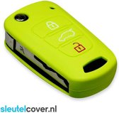Autosleutel Hoesje geschikt voor Hyundai - SleutelCover - Silicone Autosleutel Cover - Sleutelhoesje Lime groen