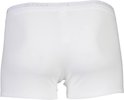 Witte Sloggi boxer met grijze logoband aan de achterkant.