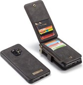 Hoesje voor Samsung Galaxy S9 Plus (S9+), CaseMe 2-in-1 wallet case, 007 serie, zwart