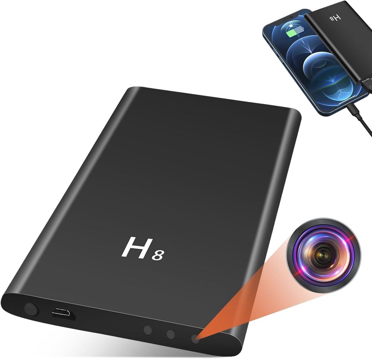 Mini Verborgen Spion Camera met 1080P HD, Nachtzicht en 20 Uur Opname