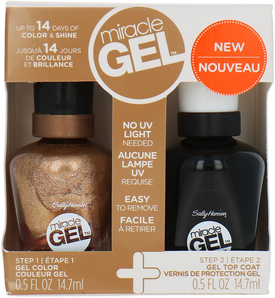 Sally Hansen Miracle Gel Duopack Nagellak - 151 Bronze & Effect