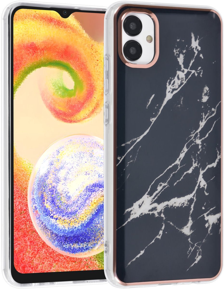 UNIQ Accessory Samsung Galaxy A04 TPU Back Cover hoesje - Marble Black