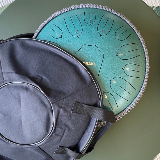 Orakl ® - Tongue Drum Elysium Zeegroen - Inclusief lesboek - Handpan ø 35 cm - Tongue Drum - Handpan Drum - Steel Tongue Drum - Klankschaal - Geluidstherapie van Orakl — afbeelding 5