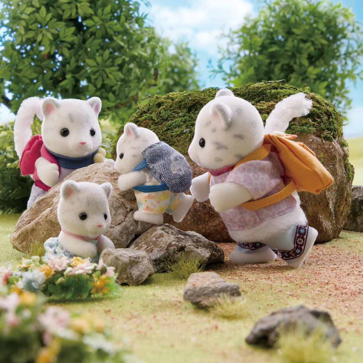 Sylvanian Families Sneeuwluipaard Familie - 4 fluweelzachte figuren - 5814 — cadeau in Spellen & Speelgoed - foto 4