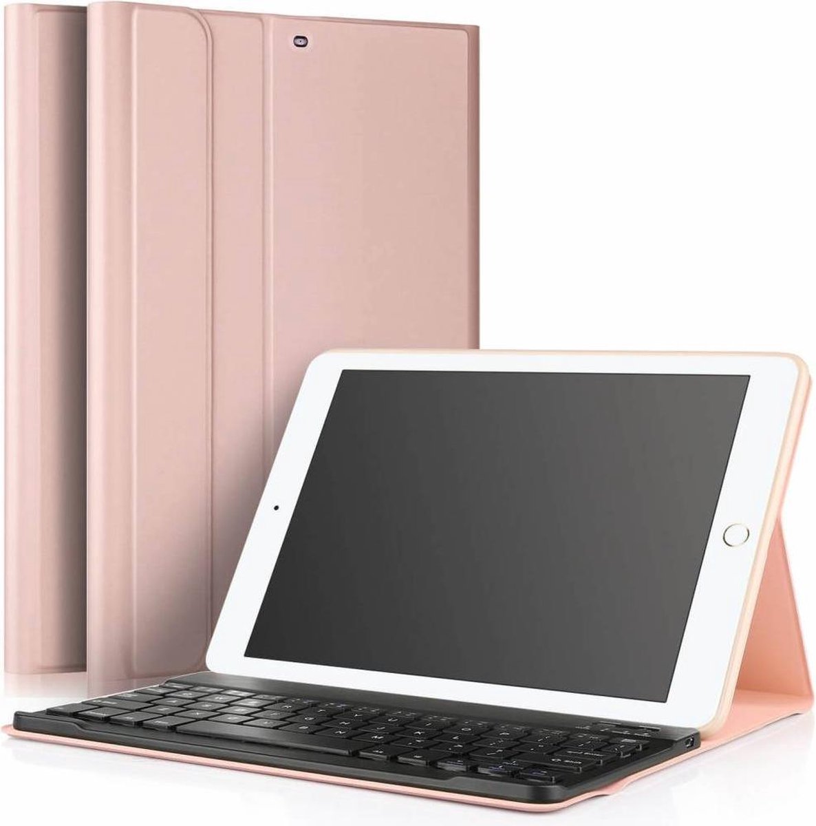 iPad 2018 Toetsenbord hoes - Afneembaar bluetooth toetsenbord - Sleep/Wake-up functie - Keyboard - Case - Magneetsluiting - QWERTY - Roze