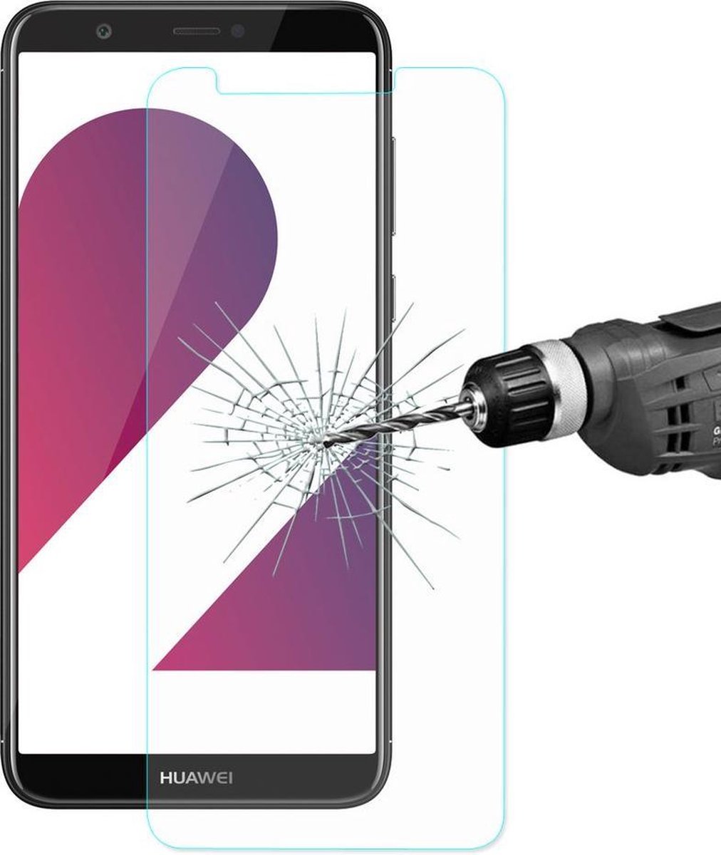 Screenprotector voor Huawei P Smart, full screen tempered glass