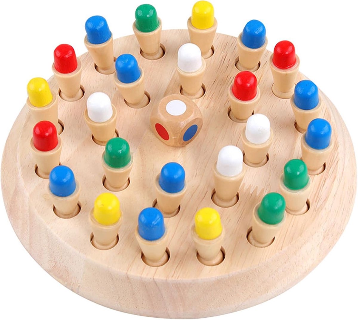 Educatief Houten Geheugenspel voor Kinderen 4 jaar en ouder - Verbeter Concentratie en Kleurherkenning | Perfect Cadeau