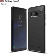 Hoesje voor Samsung Galaxy Note 8, gel case, carbon look, zwart