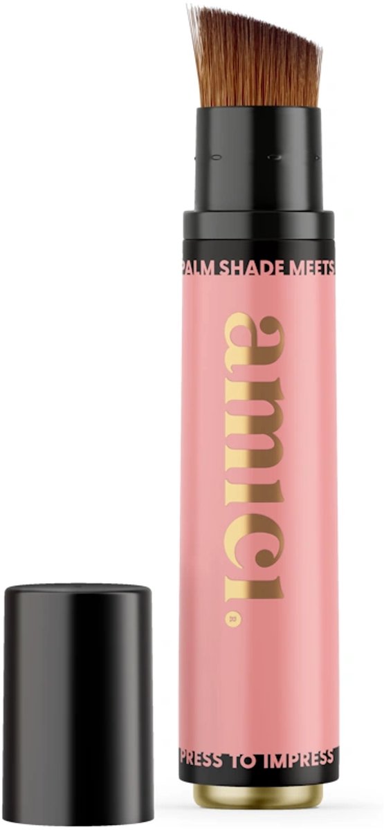 AMICI Cosmetics Refillable Brush Coral Crush - Zonnebrand kwast - Hervulbare Zonnebrandcrème Applicator - zonnebrand - zonnebrandcrème - klikpen - handsfree sunscreen - Zonnebrandcrème Applicator – Hygiënisch Smeren - zomer must have - clickpen